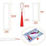 Bookmark Mold with Tassles, Caffox Bookmark Mold Kit with 100pcs Bookmark Tassels Bulk and 10pcs Rectangle Silicone Bookmark Mold for Epoxy Resin Caffox