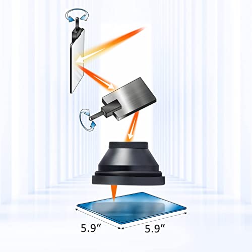 OMTech F Theta Lens for Fiber Laser Engravers, 150x150mm Replacement Optical Scanning Lens for 1064nm Fiber Cutter Marking Engraving Machines, Laser OMTech
