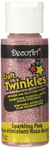 DecoArt Craft Twinkles Paint, 2-Ounce, Sparkling Pink DecoArt