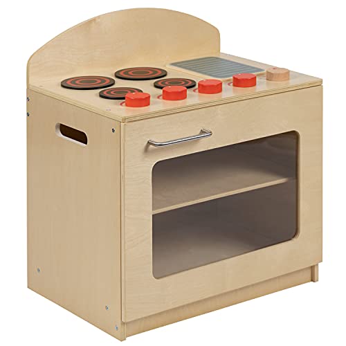 Flash Furniture Children's Wooden Kitchen Set - Stove, Sink and Refrigerator for Commercial or Home Use - Safe, Kid Friendly Design - WoodArtSupply