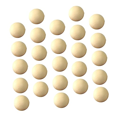SEWACC 60PCS Wooden Beads Small Wooden Balls Wooden Balls for Crafts paintable Wooden no Hole Wood Beads Round Wood Balls Unfinished Wood Beads gnome SEWACC
