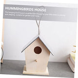 BESPORTBLE Outdoor Bird House Hanging Birdhouse Hummingbird Nest Unfinished Wood Birdhouse Bird Nest Desktop Ornament Birdhouse to Paint Bird Hut BESPORTBLE
