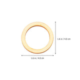 TEHAUX 100pcs 4cm Wooden Hoops for Crafts, Wooden Frames Unfinished Wood Wreath Ring Christmas Wooden Pieces Round Macrame Ring Blank for DIY Craft TEHAUX