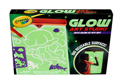 Crayola Glow Art Studio, Glow in the Dark Toys, Kids Gifts for Girls and Boys, Ages 6, 7, 8, 9 - WoodArtSupply