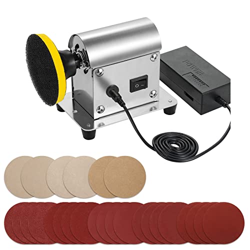 Winartton Electric Resin Polishing Machine, Resin Sanding and Polishing Kit Sander, 90W 7-Speed 24V, Including 26 PCS Sandpaper Resin Grinding - WoodArtSupply