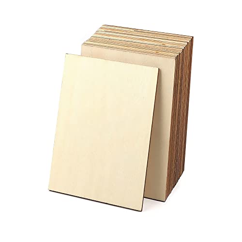 Unfinished Wood, 25Pcs Basswood Sheets,Thin Plywood Wood Sheets for Crafts, Perfect for DIY Projects, School Projects，Painting, Wood Engraving, Wood - WoodArtSupply