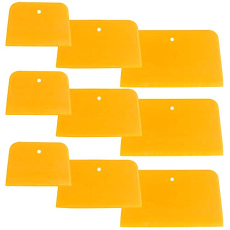 Set of 9 Body Filler Spreaders Automotive Body Fillers, SourceTon 4, 5, 6 Inch Reusable Plastic Spreader For Applying Fillers, Putties, Glazes, SourceTon