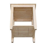 International Concepts Mission Tall End Table, Unfinished IC International Concepts