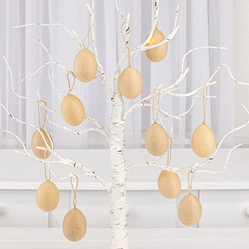 Pack of 12 Paper Mache Egg Ornaments by Factory Direct Craft - DIY Unfinished Blank Papier Mache Easter Eggs to Paint and Decorate (Size- 2-1/4" - WoodArtSupply