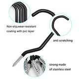 Menecor 12PCS Heavy Duty Bike Storage Hooks Bicycle Wall Mounted Hooks Large Screw Hooks for Wall,Ceiling Menecor