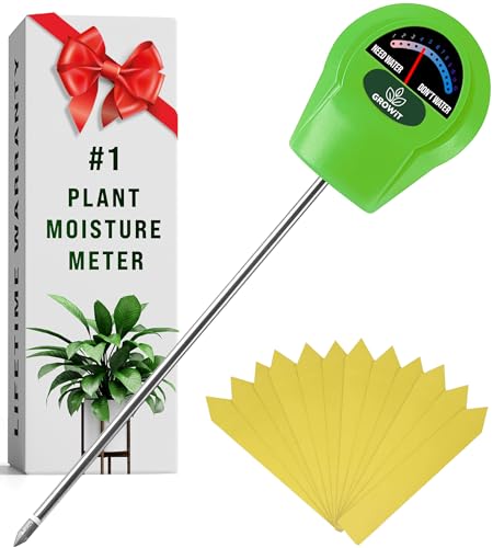 GROWIT Soil Moisture Meter for Plants - Plant Moisture Meter for House Plants | Hydrometer for Plants | Plant Moisture Meter Houseplants | Water