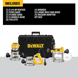 DEWALT Router, Fixed/Plunge Base Kit, 12-Amp, 2-1/4-HP (DW618B3) DEWALT