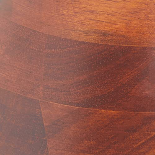 Lipper International Cherry Finished Wavy Rim Beechwood Serving Bowl for Fruits or Salads, Matte, Small, 7.5" x 7.25" x 3", Single Bowl, 30.43Fl oz Lipper International
