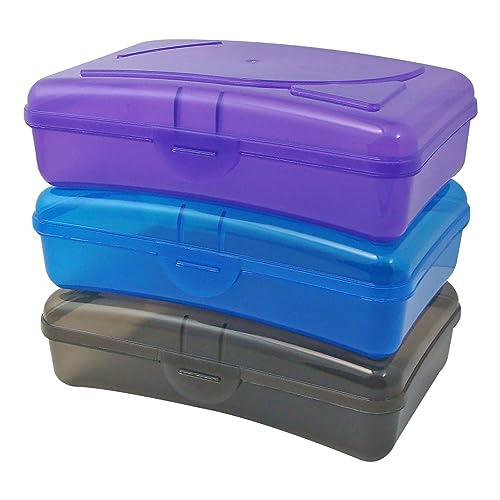 Cra-Z-Art Plastic School Box, 2-3/16"H x 5-3/16"W x 8" D, Assorted Colors