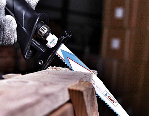 EZARC Reciprocating Saw Blades 9-Inch, Bi-Metal Cobalt Sabre Saw Blades for Wood & Metal Demolition 5+8TPI R936DV (5-Pack) EZARC