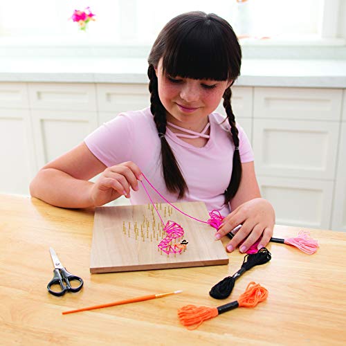 Fun Express DIY Flamingo String Art Kit (Includes Wood Base, Hardware and String) DIY Crafts for Kids and Adults Fun Express