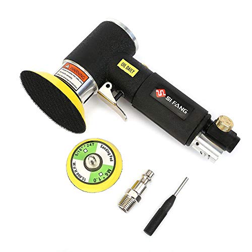 SI FANG 2'' 3'' Mini Orbital Air Sander High Speed Random Orbital Air Sander Detail Sander for Auto Body Work,Latest Stable Version - WoodArtSupply