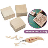 Basswood Carving Blocks Large 4x4x2 inch Wood Blanks DIY Wood Signs for Crafts by Craftiff Craftiff