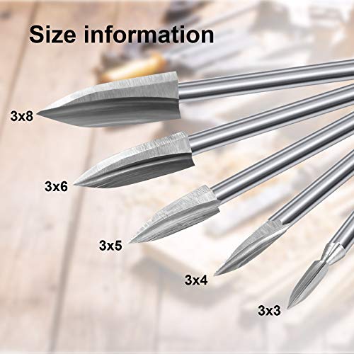 15 Pieces Wood Carving Engraving Drill Bit Woodworking Drill Bit DIY Wood Carving Tools Accessories for Rotary Tools - WoodArtSupply