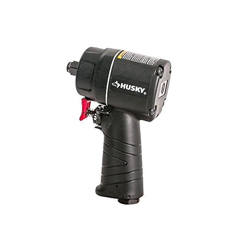 HUSKY H4435 1/2" Compact Impact Wrench Air Tool, Black Husky