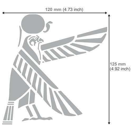 Aleks Melnyk No.443 Metal Stencil, Ancient Egypt, Haroeris, Horus The Ancient, Scarabaeus, Egyptian Religion, Small Stencil, 1 PC, Template for Wood Aleks Melnyk