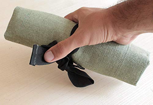 BeaverCraft TR4 Rolling Small Tool up Organizer Bag 4 Pockets Wrench roll up Pouch Gear roll up Tool Pouch for Knives and chisels Storage with 4 BeaverCraft