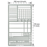 Aleks Melnyk No.423 Metal Stencil for Bullet Journaling, Bookmark, Planning, Drawing, Banners, Lines, Lists, Planner Stamps, Habit Tracker, Dot Aleks Melnyk