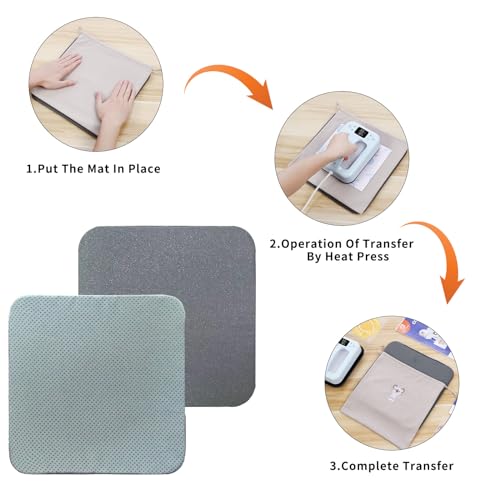 Heat Press Mat for Easy Press Both Sides Applicable (15" x 15"), Heat Press Pad for Cricut Easypress/Easypress 2 & HTV Craft Vinyl Ironing Insulation EasyCount E