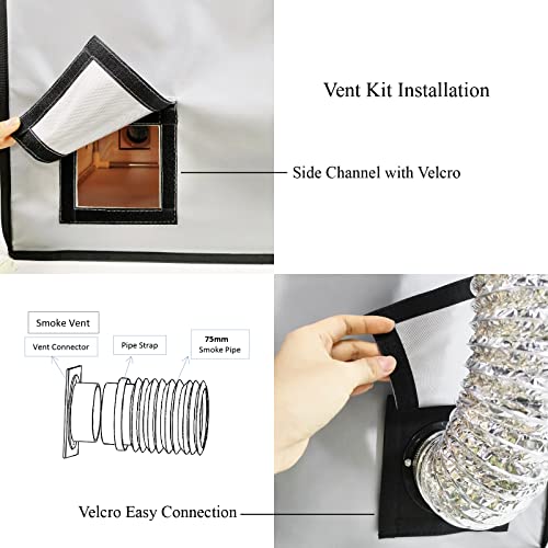 3D Printer Enclosure with Smoke Vent&LED Light, Laser Engraver Eye Protective Shield Cover Resin 3D Printer Fireproof Tent,for Ender 3/Ender 3 Pro/3 WoodArtSupply