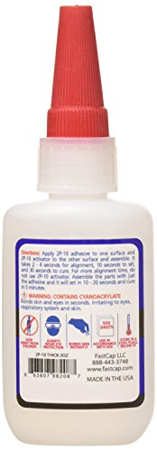 FastCap 2P-10 Professional Thick Wood Adhesive Glue - Ideal for Wood Works - All Purpose Application - 4000 PSI Tensile & Sheer - 2 oz. - 80208 - WoodArtSupply