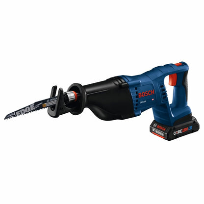 BOSCH CRS180-B15 18V 1-1/8 In. D-Handle Reciprocating Saw Kit with (1) CORE18V 4 Ah Advanced Power Battery - WoodArtSupply