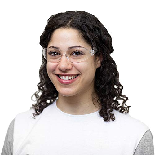 BISON LIFE Safety Glasses, One Size, Clear Protective Polycarbonate Lens, 12 per Box (1 box) BISON LIFE