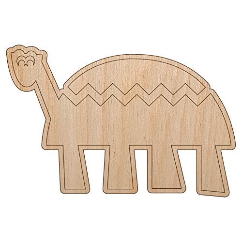 Totally Turtle Unfinished Wood Shape Piece Cutout for DIY Craft Projects - 1/4 Inch Thick - 4.70 Inch Size - WoodArtSupply