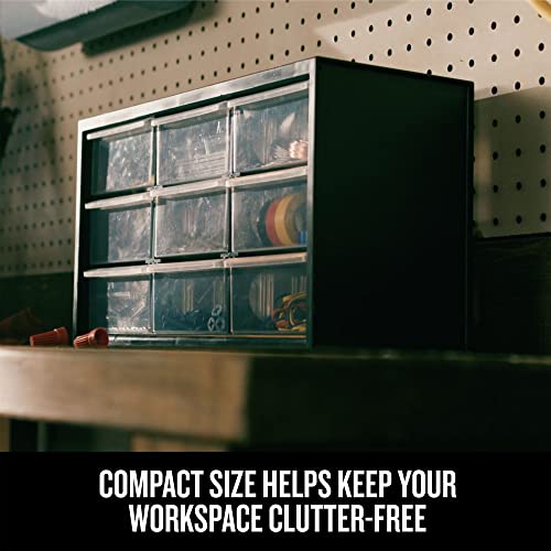 Craftsman Plastic Storage Organizer Bin System, 9 Compartment, Modular, Home Office Craftsman
