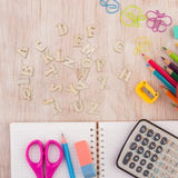 EXCEART 200pcs 15mm Wood Alphabet Letters for DIY Craft Natural A-Z Wood Pieces Unfinished Wood Slice Shapes for DIY Craft EXCEART