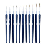 11Pcs Fine Detail Paint Brushes Set Fine Tip Paint Brush Miniature Mini Paints Brush for Watercolor, Oil, Acrylic, Face, Nail, Scale Model Painting XZHY