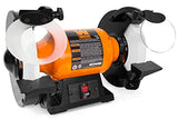 WEN BG4286 3-Amp 8-Inch Slow Speed Bench Grinder, Orange,black WEN