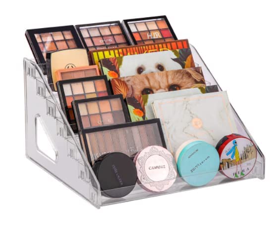 YIEZI Nail Polish Organizer 84 Bottles of 7 Layers Sunglass Organizer Acrylic Display Rack Eyeglasses Storage Essential Oils Holder Makeup Organizer YIEZI