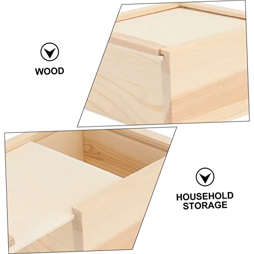 VILLCASE 6 Pcs Small Wooden Box Jewelry Gift Ornament Gift Box Woodsy Decor Sundries Storage Tray Gift Storage Box Unfinished Jewelry Box Jewelry VILLCASE