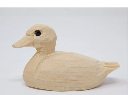 Duck DIY Paint Your Own Personalized Sculpture Wood Craft Figurine Statue Art Small Animal - WoodArtSupply