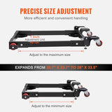 VEVOR Adjustable Universal Mobile Base 1500 LBS Load-Bearing Capacity Heavy-Duty Mobile Base Rolling Mobile Base with Locking Levers, Used for VEVOR