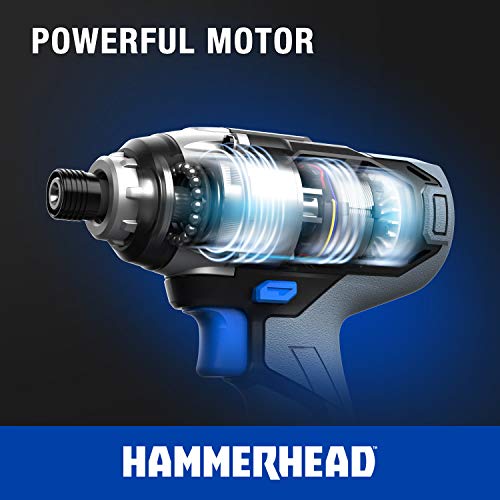 Hammerhead 20V Cordless 2-Tool Combo Kit: Drill and Impact Driver with 1.5Ah Battery and Charger - HCC2020 Hammerhead