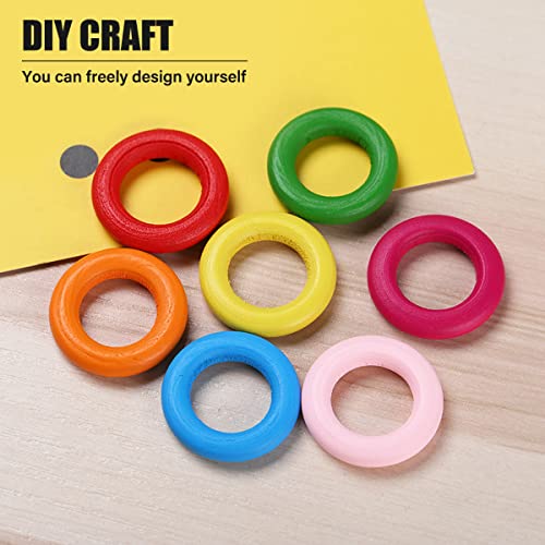 Wooden Rings for Crafts 30 PCS 55 mm Unfinished Wood Ring for Macrame Solid Natural Wood Rings for DIY Craft Pendant Connectors Jewelry Making Fantasyon