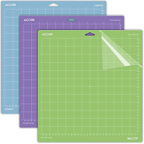 Cutting Mat for Cricut Explore One/Air/Air 2/Maker 3 Packs Cut Mats Replacement Accessories for Cricut (MultiColor for Cricut, Variety) - WoodArtSupply