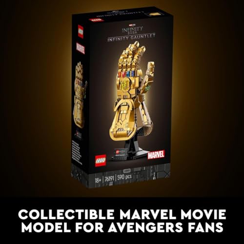LEGO Marvel Infinity Gauntlet Set 76191 Collectible Thanos Glove with Infinity Stones, Building Set, Avengers Gift Idea for Adults and Teens, Model LEGO