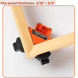 90 Degree Angle Clamps, Woodworking Corner Clip, Right Angle Clip Fixer, Set of 4 Clamp Tool with Adjustable Hand Tools (orange+black) GYUEE