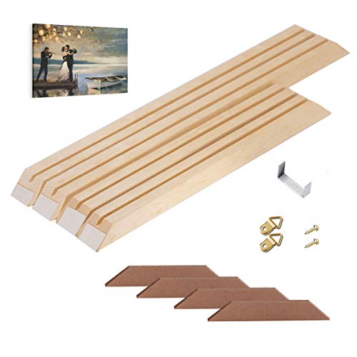 Canvas Frame, 24 x36 Inch Stretcher Bars Wood Kits with Accessories for Oil Painting and Picture Wall Art - WoodArtSupply