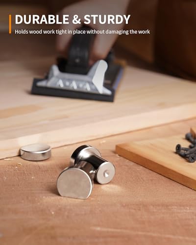 DAYDOOR Bench Dog Clamp, MFT Stainless Steel Table Stop for 3/4'' Dog Hole, Workbench Peg Brake Stops for Woodworking(19mm, 4 Pack) DAYDOOR