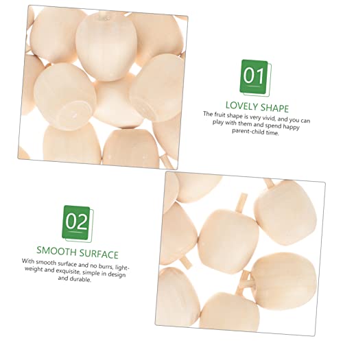 NOLITOY 90 Pcs Wooden DIY Artificial Apples Unfinished Wood Peg Dolls Unfinished Wood Craft Mushroom Unfinished Wooden Craftsc Fairy Toadstools NOLITOY