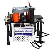 PreAsion 110V Woodworking Edge Banding Gluing Machine Woodworking Edge Banding Machine Edge Bander Double-Sided Glue Speed Adjustable Thickness PreAsion